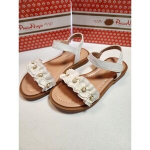 Girls Sandals - Panda Ninjia White Size 11 Toddler